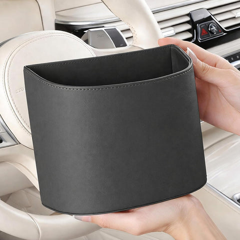 Car Door Trash Bin Organizer Storage Box – PU Leather