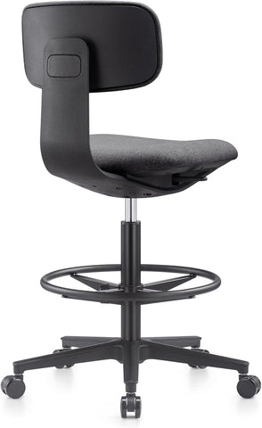 NAVO Pluto, High Office Chair, Ergonomic Drafting Chair (PURE BLACK)