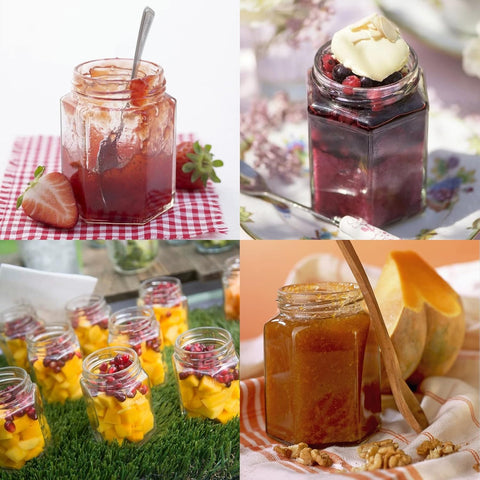 Clear Hexagonal Glass Jars with Gold Cap 85ml (162Pcs/Ctn) (Copy)