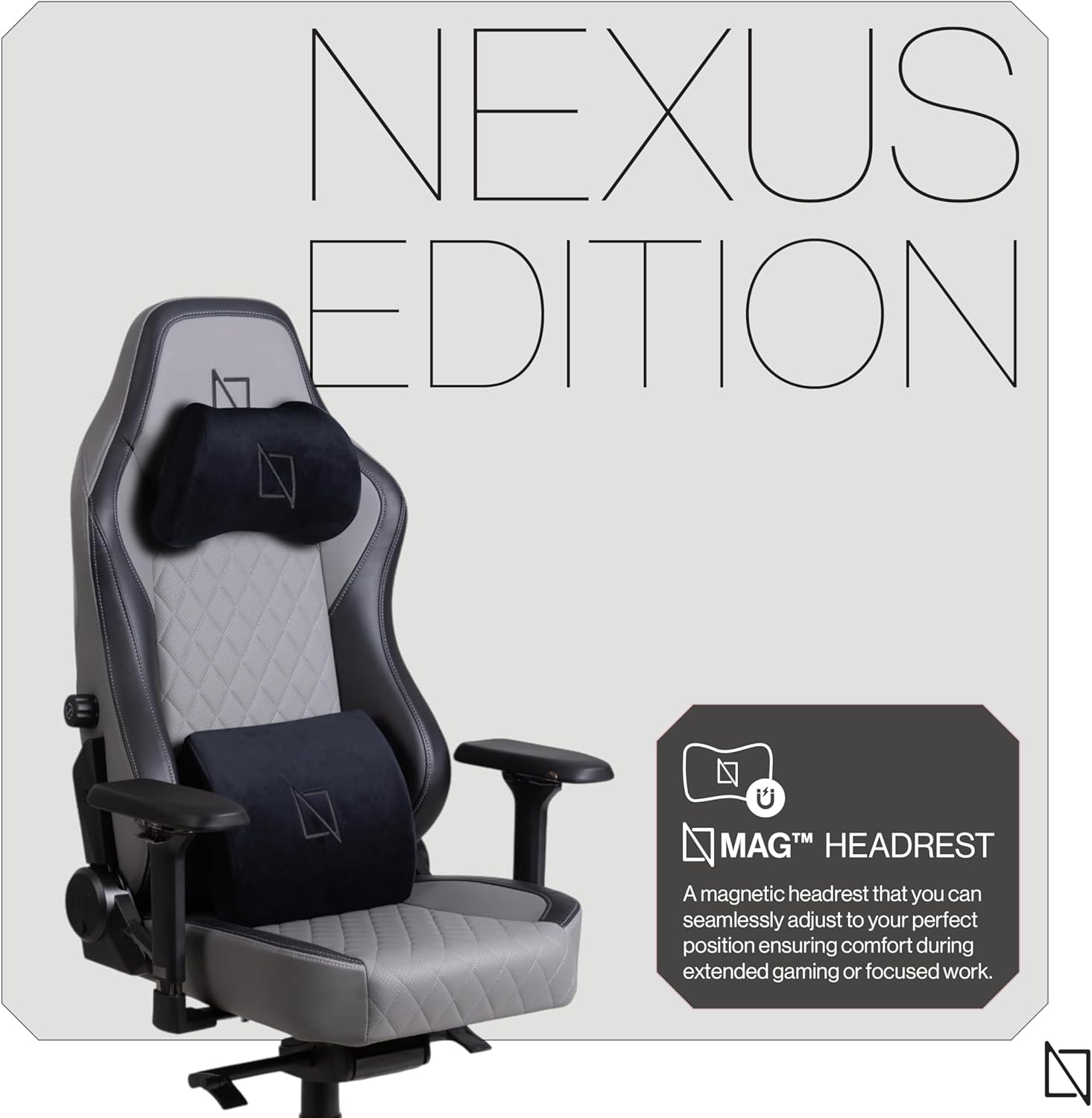 Navodesk APEX AIR, Ergonomic Gaming Chair (CLOUD LEATHER - M, ULTIMATE GREY)