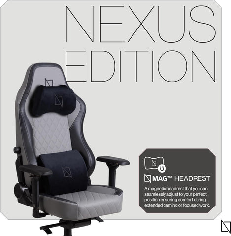 Navodesk APEX AIR, Ergonomic Gaming Chair (CLOUD LEATHER - M, ULTIMATE GREY)