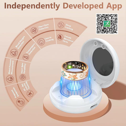 Smart Ring for Women Fitness Tracker with Heart Rate