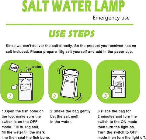 Salt Water Lamp Emergency Lighting Outdoor Lamp No Battery Pollution-Free