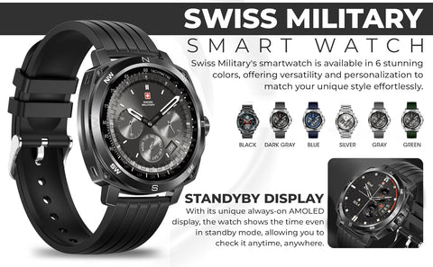 Swiss Military Dom 4 Smartwatch silicon strap Green