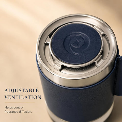 Luxury Car Air Freshener Diffuser, Refillable Car Perfume Air Freshener for Vehicle - White Tea