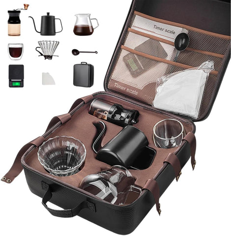 V60 Coffee Maker Set，pour over coffee kit with Portable Carry Case