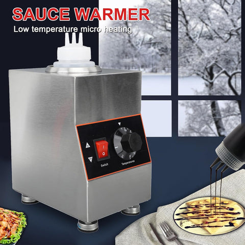 Electric Cheese Sauce Warmer, Nacho Bottle Warmer Hot Fudge Dispenser With 650Ml Squeeze Bottle