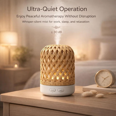 Flame Effect-Coffee Brown, Ultrasonic Aroma Diffuser with Warm LED  Essential Oil Humidifier, Quiet Mist Air Freshener-White (Copy) (Copy)