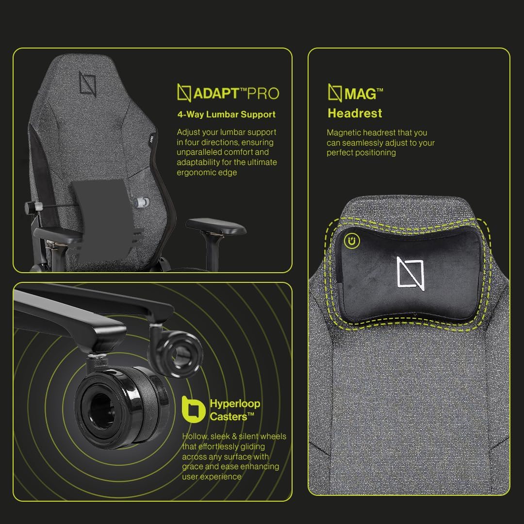 Navodesk APEX AIR, Ergonomic Gaming Chair (PRO UltraWeave - Black)