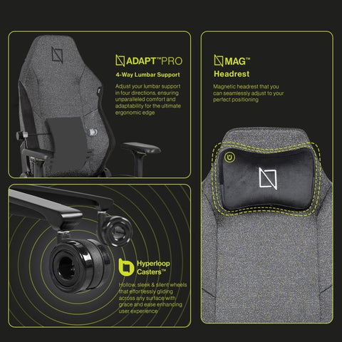 Navodesk APEX AIR, Ergonomic Gaming Chair (PRO UltraWeave - Black)