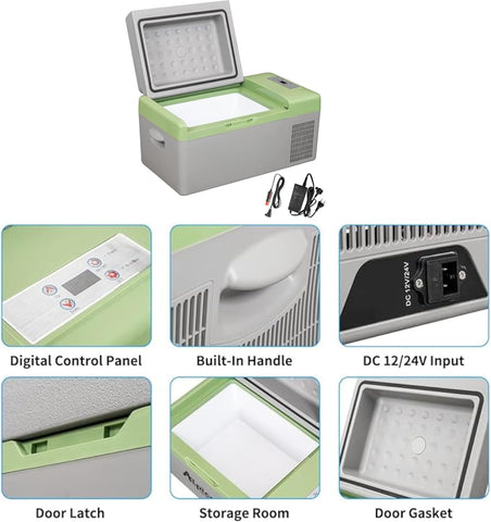 Electric Car Refrigerator, Cooler Box Portable Cooler & Freezer for Outdoor Adventures