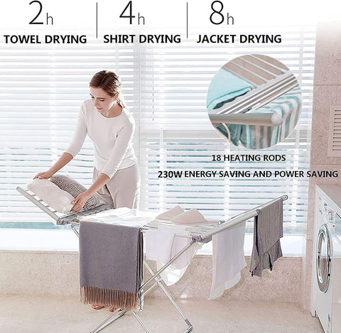 Olmecs 18 Rails Electric Heated Clothes Dryer – 230W