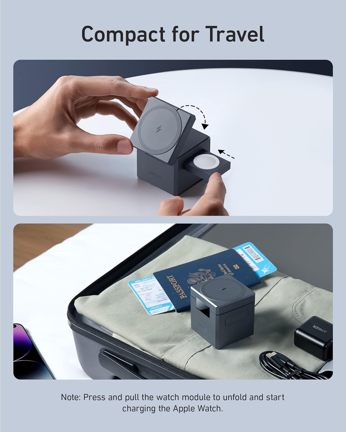 Anker MagGo Wireless Charging Station (3-in-1 Cube)