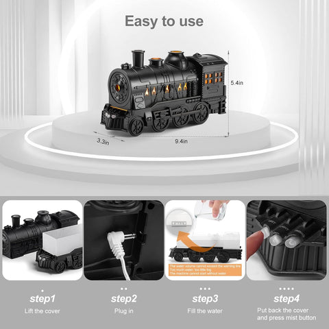 Essential Oil Diffuser, 300ml Train Diffusers for Essential Oils Large Room,Aromatherapy