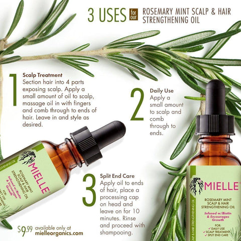 Mielle Organics Rosemary Mint Scalp & Hair Strengthen OIl