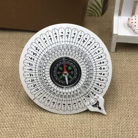 Handheld Qibla Compass Islamic Prayer Compass with Booklet