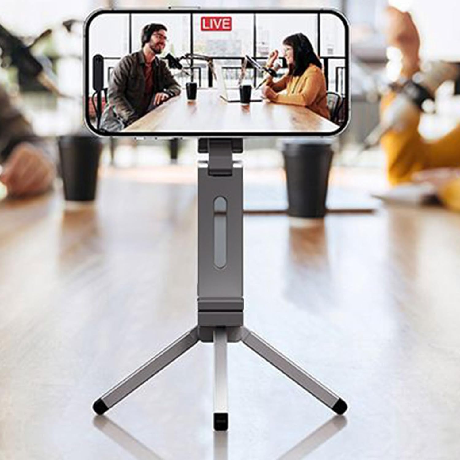 Magnetic Phone Tripod Stand, Aluminium Mini Tripod for Phone