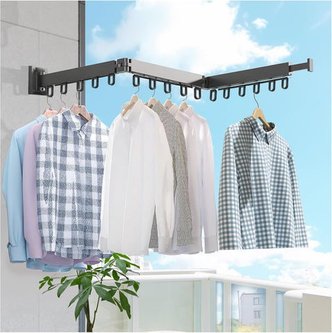 Clothes Drying Rack, Laundry Drying Rack Wall Mount,Space Saver Clothes Rack