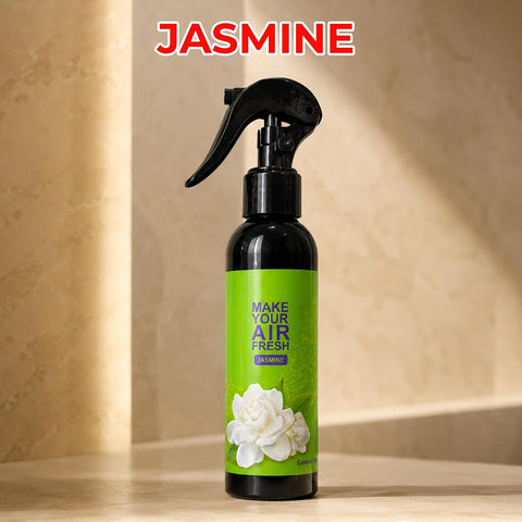 Jasmine, Lemon, New Car Combo Pack of 3, 150 ml Car Air Freshener Spray – Long Lasting Odor Eliminator for Car
