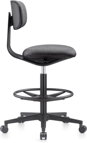 NAVO Pluto, High Office Chair, Ergonomic Drafting Chair (PURE BLACK)