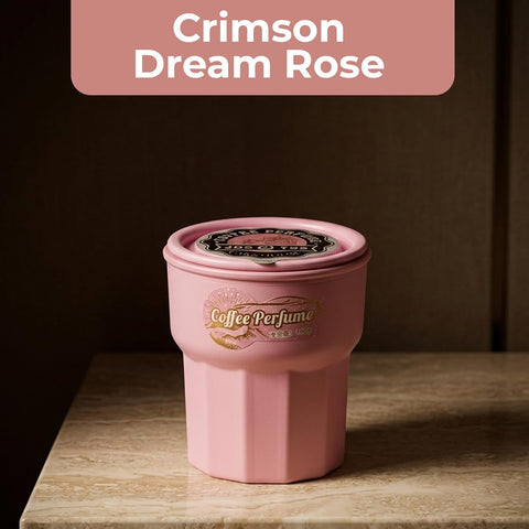CRIMSON DREAM ROSE Dream Rose Coffee Scent Car Air Freshener Jar 190g – Long Lasting Coffee Perfume