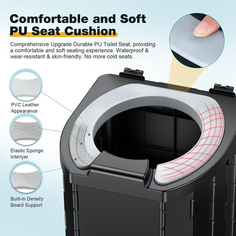 Upgraded soft toilet seat with urine Splash Guard with Detachable Paper Holder