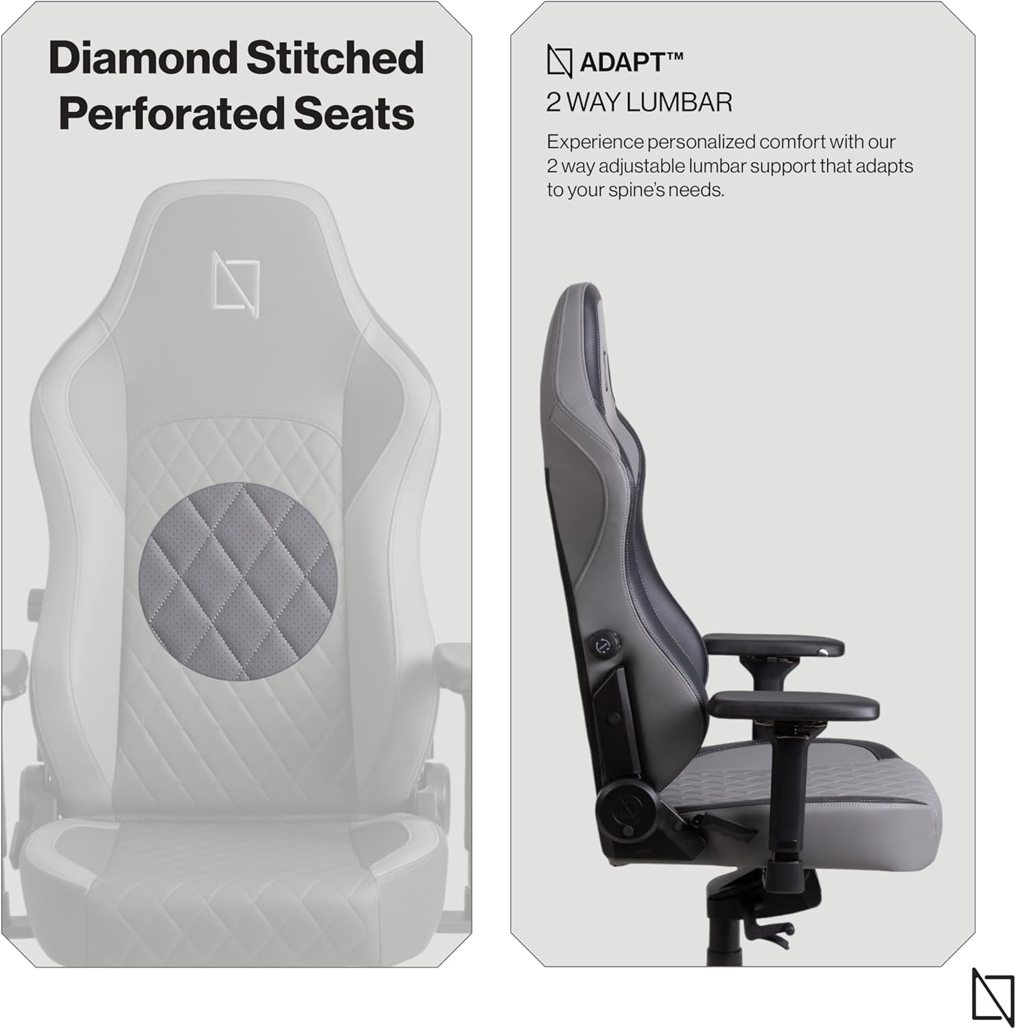 Navodesk APEX AIR, Ergonomic Gaming Chair (CLOUD LEATHER - M, ULTIMATE GREY)