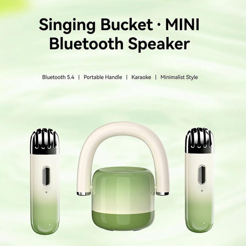 EWA A17 Mini Karaoke Machine Portable Bluetooth Karaoke Speaker with 2 Wireless Microphones, RGB LED Light