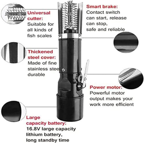Electric Fish Scale Machine Fish Scale Remover With 4 Kinds Of Cutter Heads
