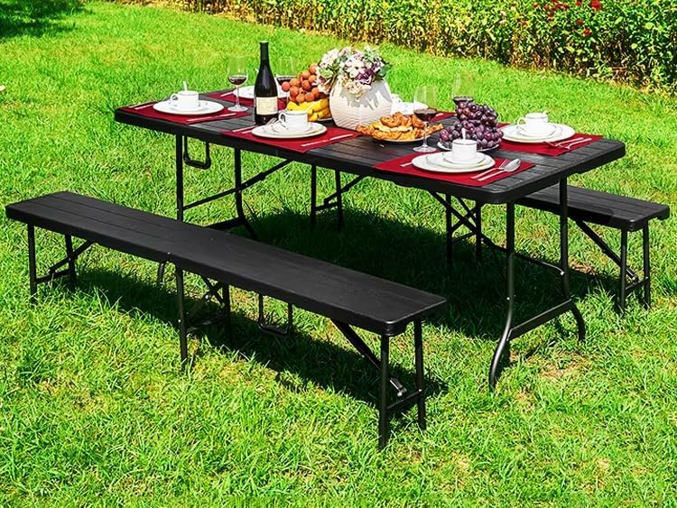 Olmecs Folding Chairs and Benches 47cm Height (Brown)