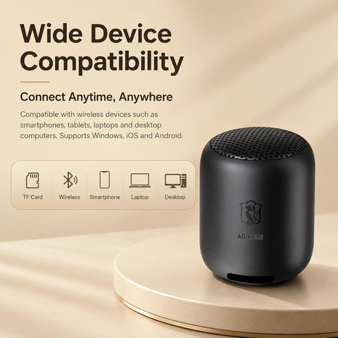 Portable Bluetooth Speaker, Wireless Mini Speaker, Compact Stereo Sound Speaker