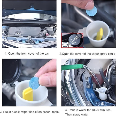 Car Windshield Wiper Cleaner Tablets – Compact, Powerful & Eco-Friendly Glass Cleaning Solution