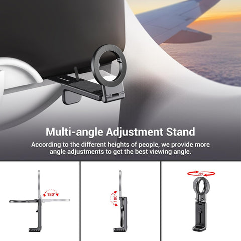 Travel Phone Holder Flight Phone Holder 360° Rotatable for iPhone