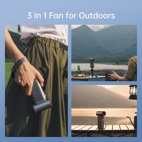 JISULIFE Portable Handheld Turbo Fan, 100 Speeds Adjustable Mini Personal Fan