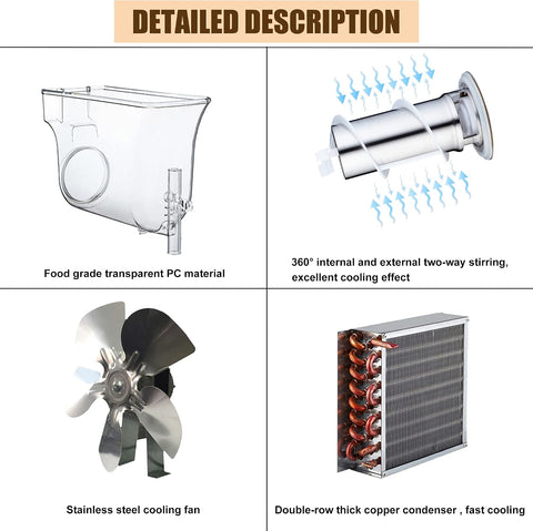 Royal Best 30Ltr Commercial Slushy Machine Maker, -3~-2℃ Slushie Maker Machine Ice Slush Frozen Juice Smoothie Drink Maker, (Copy)
