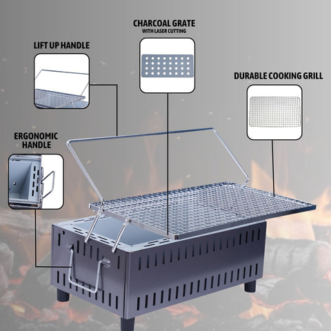Procamp | MADE IN JAPAN | Tabletop Charcoal Barbecue - 35 Cm x 21 Cm