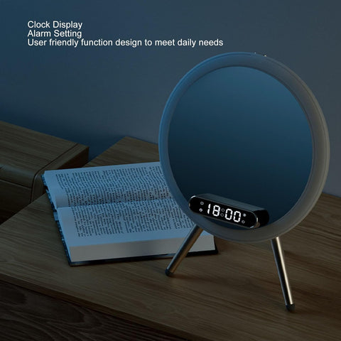 Q6 New LED Makeup Mirror with Bluetooth Speaker, Phone Stand and Charging