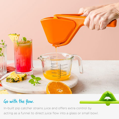 Dreamfarm Fluicer Lemon Juicer, Stainless Steel & BPA-Free Materials, Folds Flat, Perfect For Lemons & Limes