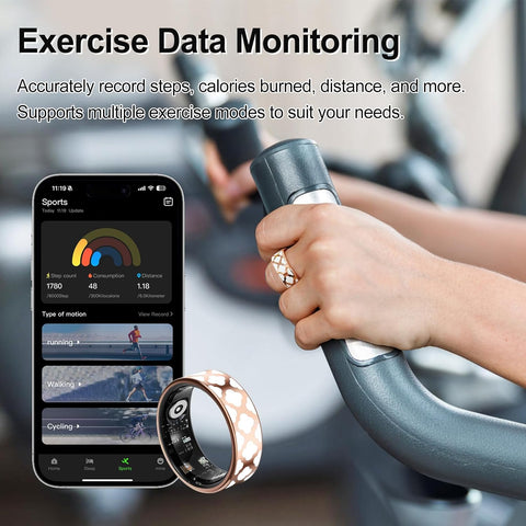 Smart Ring for Men Fitness Tracker with Heart Rate