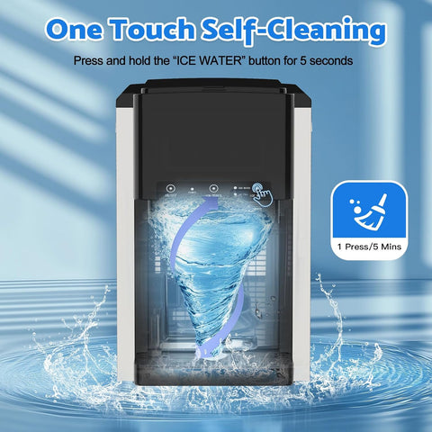 3 in 1 Water Dispenser with Ice Maker, Nugget Ice Maker Countertop, Bullet & Crushed Ice