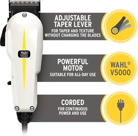 Wahl 120v Clipper Prof Super Taper, Corded # 8467