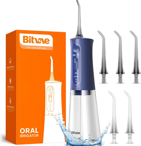 Bitvae Water Flosser Professional for Teeth , Portable 260ML Water Teeth Cleaner Picks , 3 Cleaning Modes