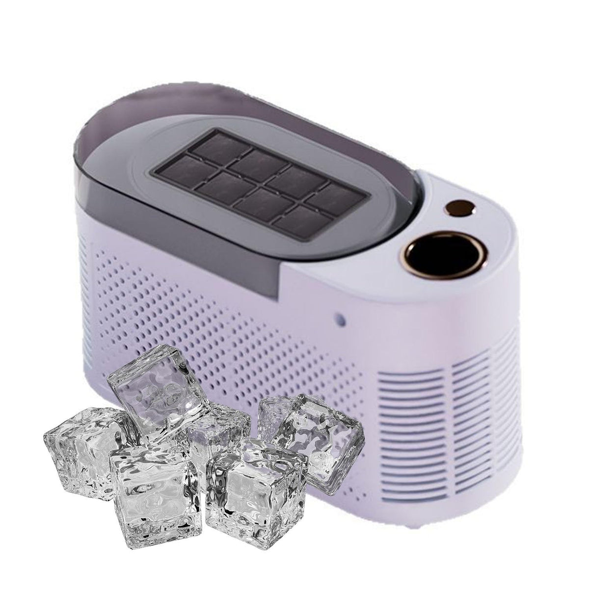 Portable Countertop Ice Maker Machine, 8 Cubes in 10 Mins, Compact Mini Ice Maker for Home/Camping/Car