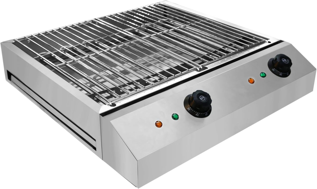 Olmecs Electric Grill Stainless Steel Smokeless BBQ Grill Countertop Barbecue Oven for Indoor & Outdoor