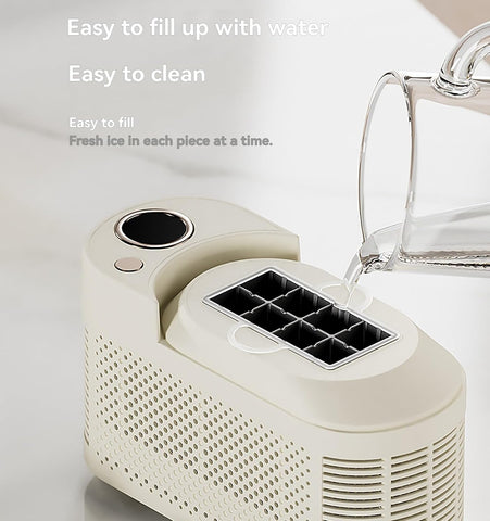 Portable Countertop Ice Maker Machine, 8 Cubes in 10 Mins, Compact Mini Ice Maker for Home/Camping/Car