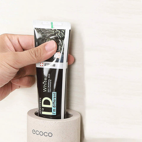 ECOCO Automatic Toothpaste Dispenser Bathroom Accessories Suction Wall Perforation-Free Hanging Toothpaste