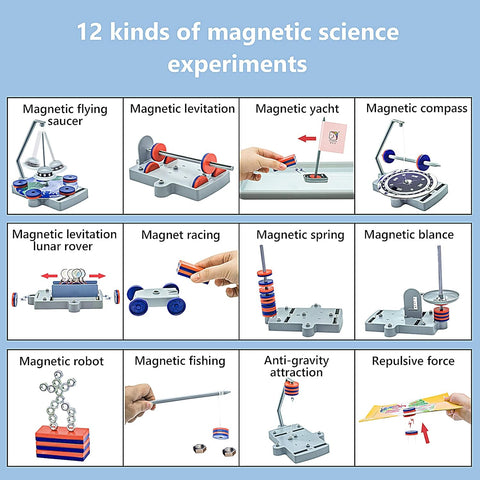 emma 12-in-1 Magnet Science Kit Toys|12 STEM Magnetic Science Experiments