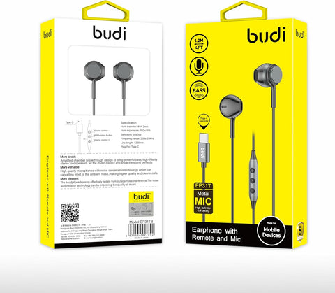 Budi - Earphones with USB-C Connector - EP31TB