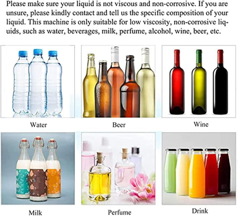 Olmecs Liquid Filling Machine, Automatic Small CNC Filling Machine 3.5L / Min, for Water, Perfume, Beverage, Soy Sauce Vinegar, Liquid Fertilizer