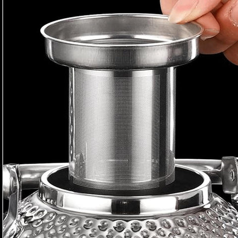 Stainless Steel Teapot Hammer Pattern 1.2L\1.5L\2L Teapot with Infuser Stainless Steel Water Boilers  - Bobo Pot
